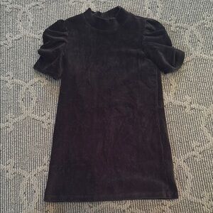 Elegant Black Velvet Women's Top
